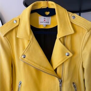 IRO Vibrant Yellow Leather Jacket